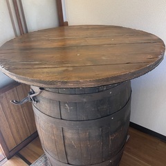 ワイン樽アンティークテーブル2セット