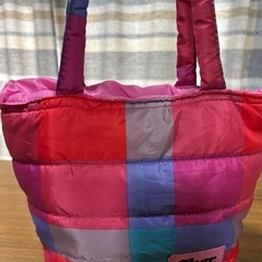 cher　チェック柄ふわもこトートバッグ