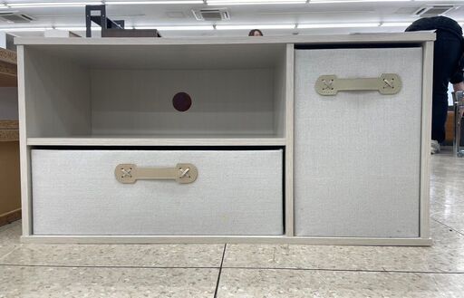 ★ジモティ割あり★  テレビ台 白 H37×D29×W73 クリーニング済み TJ10213