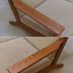 【6/21受渡完了】≪zyt1803ジ≫ unico/ウニコ 2人掛けソファ VISKA 2S/ヴィスカ 2シーター 北欧風デザイン/木製フレーム/布張り/2Pソファ/中古家具/宮城県仙台市 61205-01の画像