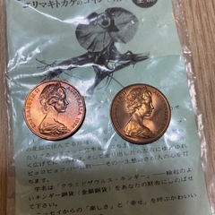 1984年　エリマキトカゲ　エリザベスデザイン　硬貨　2枚セット　日本生命の画像