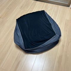 デニム生地　ビーズクッションの画像