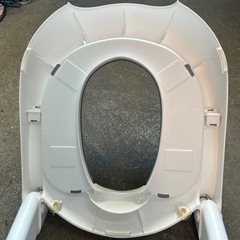 トイトレ　補助便座 ステップ付き ホワイト グレー　の画像
