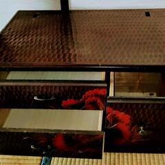 【昭和レトロ·未使用品】高級鎌倉彫鏡台の画像