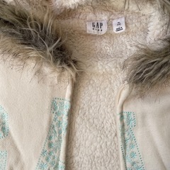 GAP(ギャップ)ロゴ 裏ボア ジップアップ パーカー (キッズ)　150cmの画像