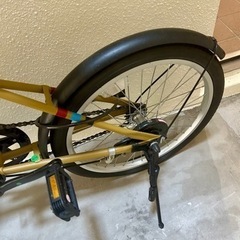 折りたたみ自転車　おしゃれなカラーです。一度のみ使用しました。の画像
