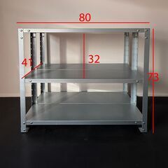【譲ります】メッキ素材のスチールシェルフの画像