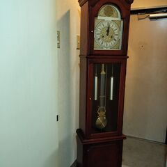 アンティーク調　大型　振り子　ボンボン時計　柱時計　手巻き　引き...