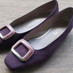 【Le Talon/ルタロン】スエード調 ローヒール パンプス