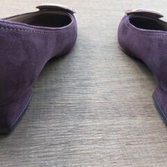 【Le Talon/ルタロン】スエード調 ローヒール パンプスの画像