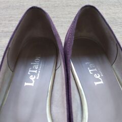【Le Talon/ルタロン】スエード調 ローヒール パンプスの画像