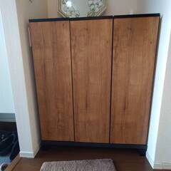 【お引取り限定】大川家具　靴箱