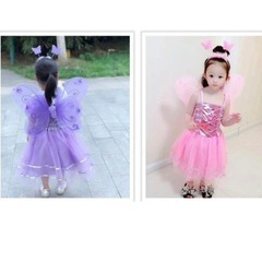 【◎新品未使用◎】蝶々 コスプレ 子供 フリーサイズの画像