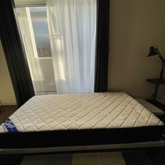 シングルすのこベッド・マットレス・マットレスカバーの画像