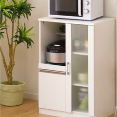 食器棚兼レンジ台　スライド式　　