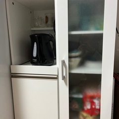 食器棚兼レンジ台　スライド式　　の画像