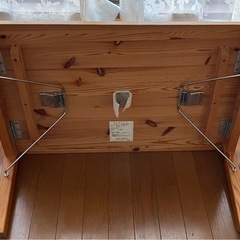 天然木ローテーブル(折りたたみ式)の画像
