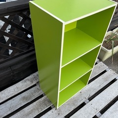 グリーン カラーボックス 収納棚 棚 緑 家具　　の画像