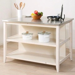 ニトリ ワークテーブル12078WH ステンレス(2024/12...