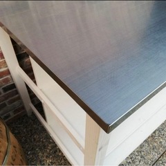 ニトリ ワークテーブル12078WH ステンレス(2024/12/23以降引渡)
の画像