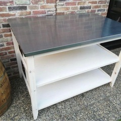 ニトリ ワークテーブル12078WH ステンレス(2024/12/23以降引渡)
の画像