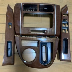 希少ダイハツミラL275 純正オプションウッド (木目)パネルフルセット