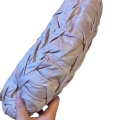 最終値下げ【新品】ダリアクッション　丸型クッション　座布団　円形　プリーツ　ピンク　可愛い　ベロアの画像