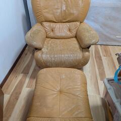 ※22日まで※一人掛けソファ　オットマン付き　カリモク家具