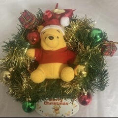 ②クマのプーさん　クリスマスリースの画像