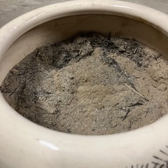 灰付　火バチ　焼物 陶器製 水墨画 墨 火鉢 睡蓮鉢 金魚鉢 メダカ鉢の画像