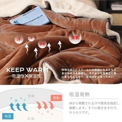 新品❤️毛布 2枚合わせ 茶 寝具 掛け布団の画像