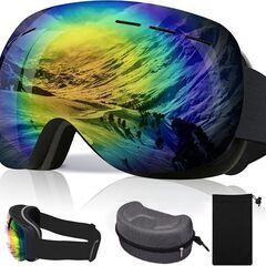 【新品】スキーゴーグル スノーゴーグル 240OTG広い視界 2...