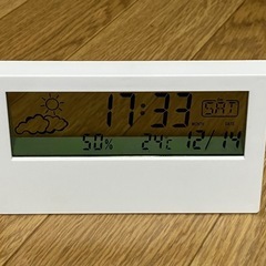 クリア時計　湿度温度計