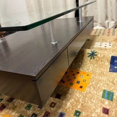 ガラス ローテーブル 机の画像