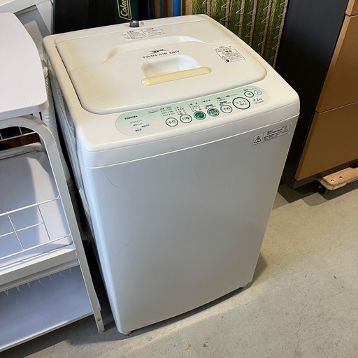 【TOSHIBA/動作OK】洗濯機 4.2kg  東芝　白物家電　ホワイト【第二倉庫】