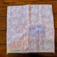 新品　タオルハンカチ　桃色の画像
