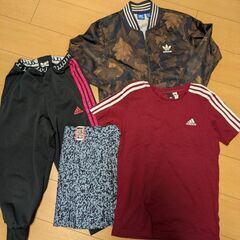 まとめて3000円！adidasオリジナルジャージ枯葉柄OT★プ...
