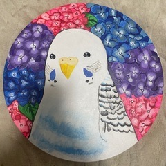 セキセイインコ  アクリル画  