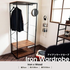【決定済】コーナンオリジナル アイアンワードローブ BK7550-18の画像