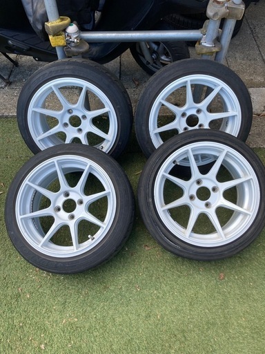 15インチ7J　軽自動車　引っ張っり極太アルミホイール&タイヤ4本セット