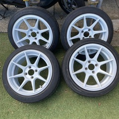 15インチ7J　軽自動車　引っ張っり極太アルミホイール&タイヤ4...