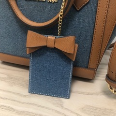 値下げしました‼️　⭐️サマンサベガ　デニムリボンハンドバッグ⭐️の画像