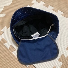 ベビー帽子50cm⭐︎日除け顎紐付きの画像