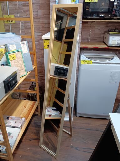 スタンドミラー　サイズ（約）幅27×奥38×高147　　■近隣配送無料 買取GO‼　栄和店