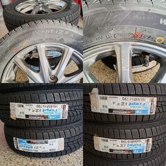 作業可能 新品 155/65R13  ﾊﾝｺｯｸｽﾀｯﾄﾞﾚｽﾀｲﾔと中古ｱﾙﾐ4本 ①の画像