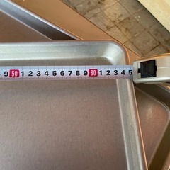 大型アルミ製トレイ(トレー)  業務用 65cm×45cm（ 製菓製パン用品 オーブン天板 浅型 オーブン ケーキ 焼き型 ）の画像