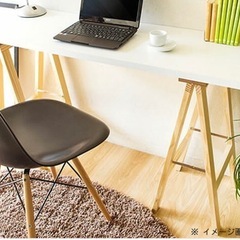 コンパクトデスク カウンターテーブル 作業台　木製 ホワイト 白...