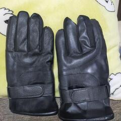 冬用 グローブ 手袋 フェイクレザー サイクリング バイク 防寒 裏起毛の画像