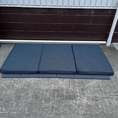 三つ折りウレタンマットレス （ネイビー）シングルサイズの画像