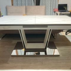 可変式ダイニングテーブル&椅子2脚セットの画像